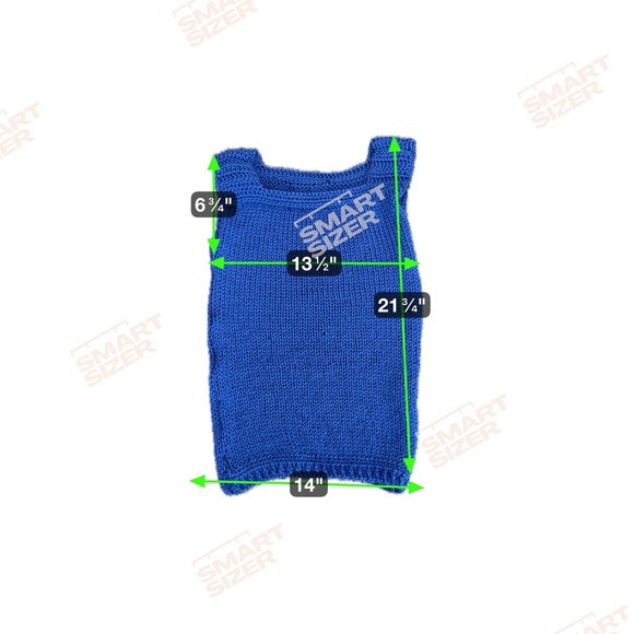 Knit Elegant Royal Blue Women's Tank Top - Picture 5 of 5